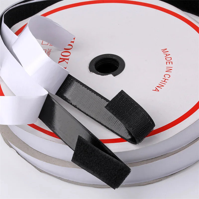 1M Strong Self Adhesive Hook and Loop Fastener Tape Double Side Adhesive Tape with Glue Sticker velcrooes Tape 16/20/30/50/100mm