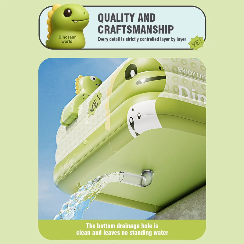 1.8-2.6M PVC Inflatable Swimming Pool Children's Cute Home Outdoor Large Pool for Family for Backyard Baby Indoor Bath Bathtub