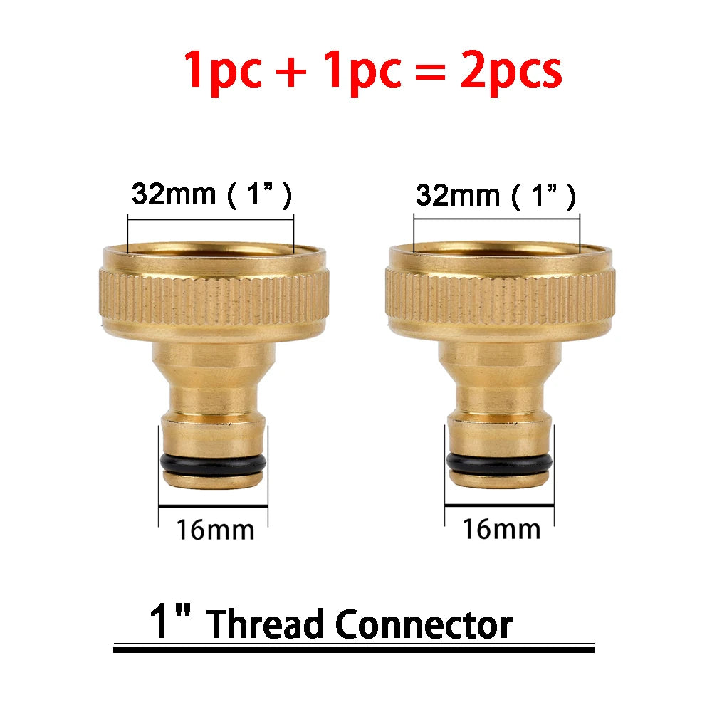 1Sets Garden Hose Quick Connect Water Hose Fitting, 3/4 Inch 1/2 Inch Brass BSP Female And Male Connector
