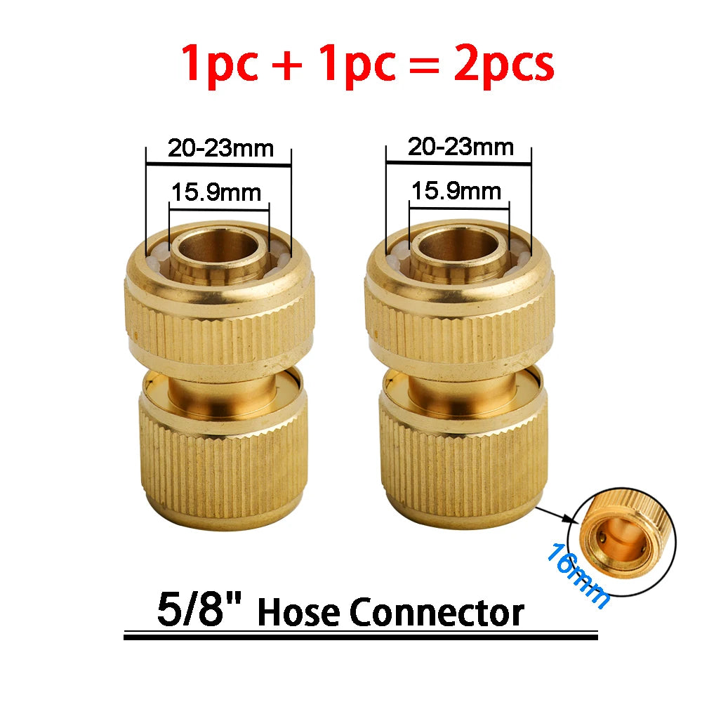 1Sets Garden Hose Quick Connect Water Hose Fitting, 3/4 Inch 1/2 Inch Brass BSP Female And Male Connector