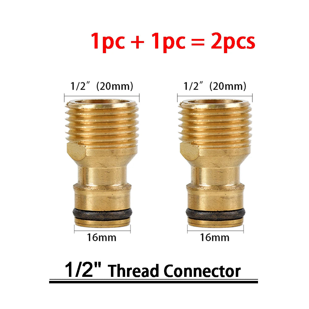 1Sets Garden Hose Quick Connect Water Hose Fitting, 3/4 Inch 1/2 Inch Brass BSP Female And Male Connector